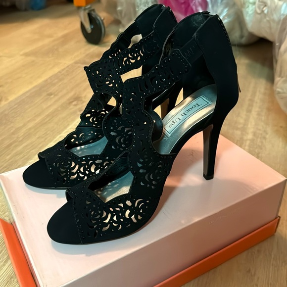 Sexy laces women black high heels in sizes 6.5, 7, and 8 available. BRAND NEW - Picture 1 of 7